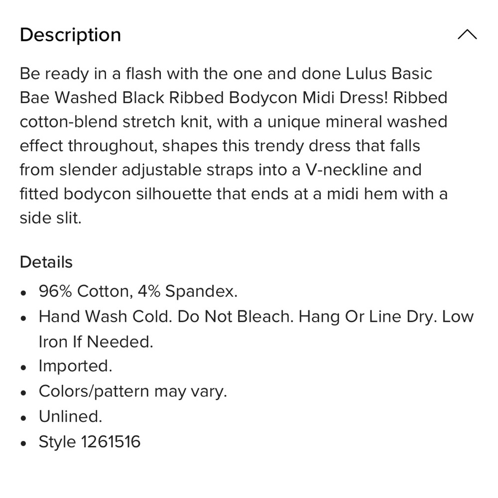 Lulu's Basic Bae Washed Black Ribbed Bodycon Midi… - image 6